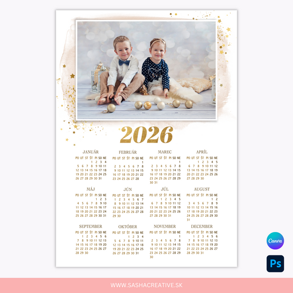 Kalendár 2026 | A3, A4, A5 SLOVENSKY+ČESKY sweet