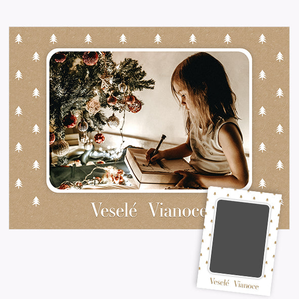 Vianočná pohľadnica s fotografiou