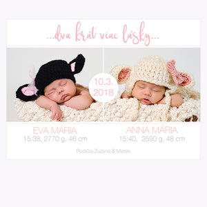 Novorodenecká fotokartička | Twins
